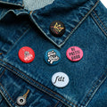 Resistance Protest Pin Buttons Set of 5, FDT Antifa No Kings, Free Shipping